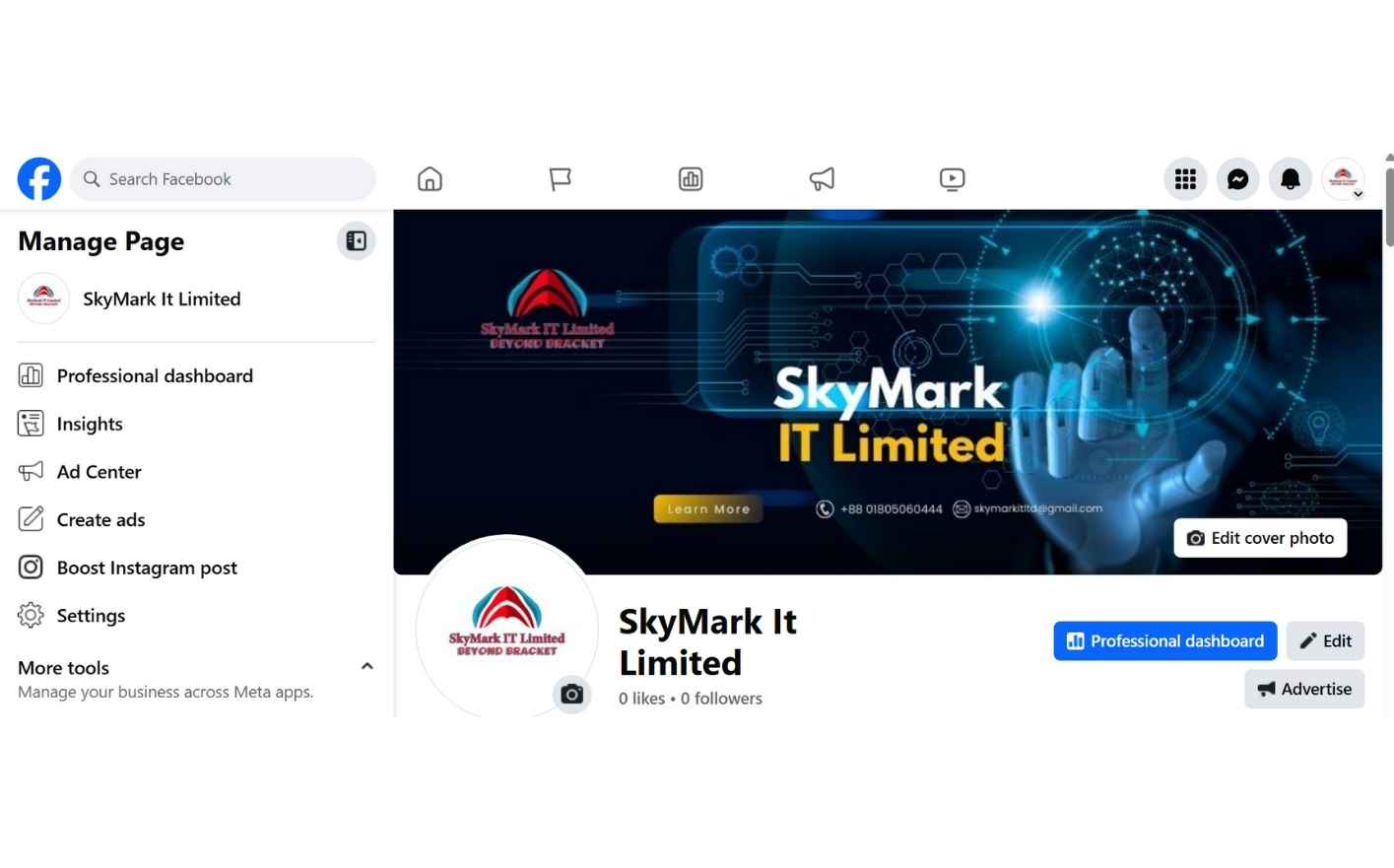 Portfolio facebook page optimization for business growth