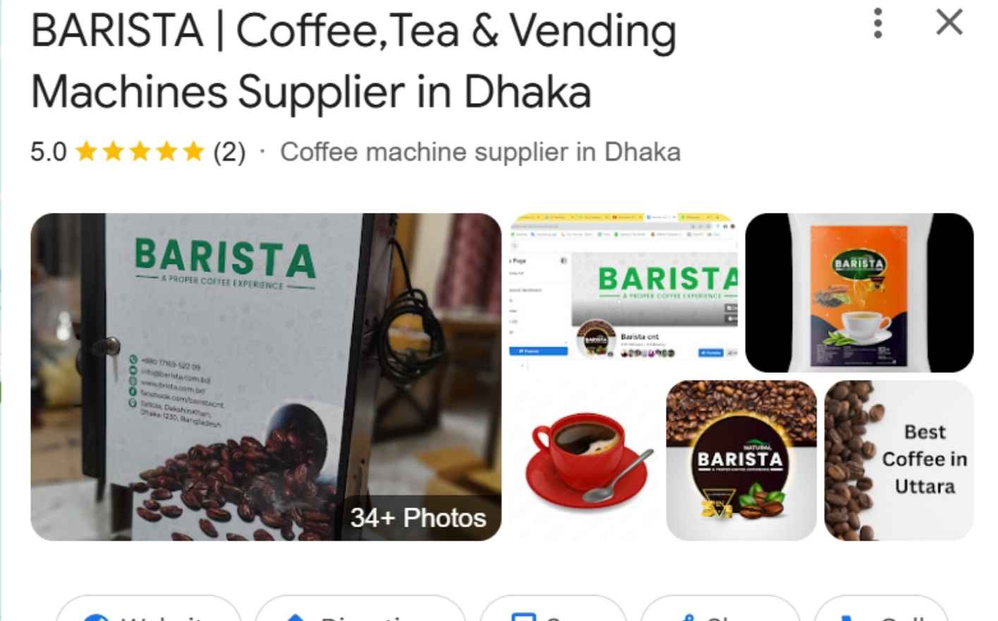 Portfolio barista gmb profile project